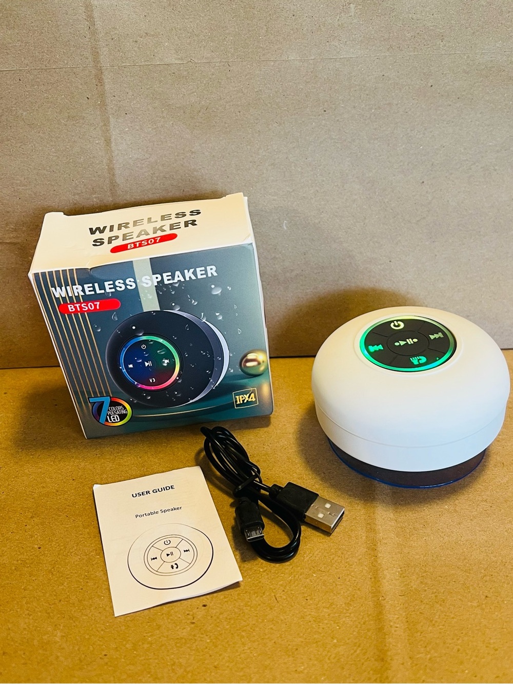 Wireless Speaker BTS07 Portable Bluetooth Speaker - White
